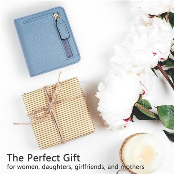 Slim Bifold Credit Card Holder, Blue - Picture 6 of 7